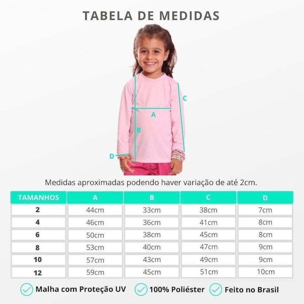 Imagem 4 do produto Kit Camisetas Manga Longa Dellas Fit Térmica - 2 Unidades - Infantil