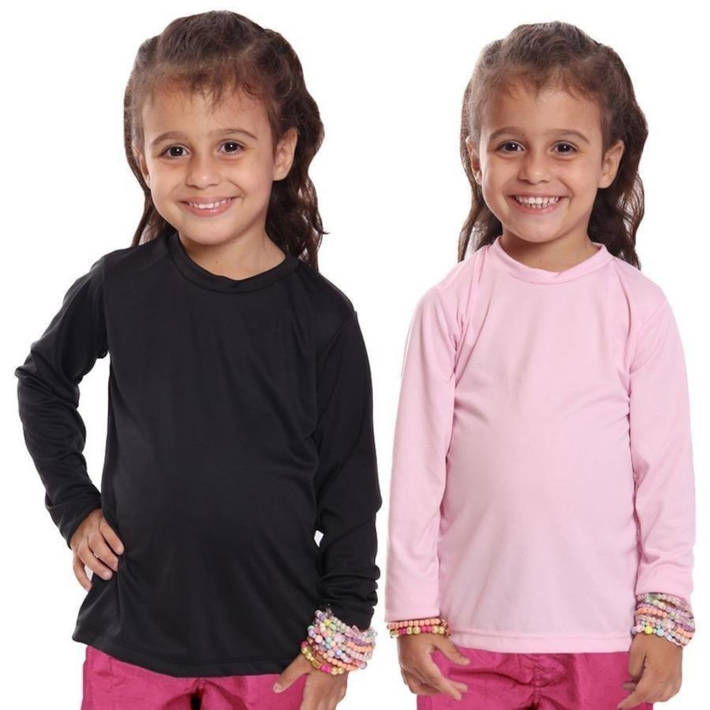 Kit Camisetas Manga Longa Dellas Fit Térmica - 2 Unidades - Infantil
