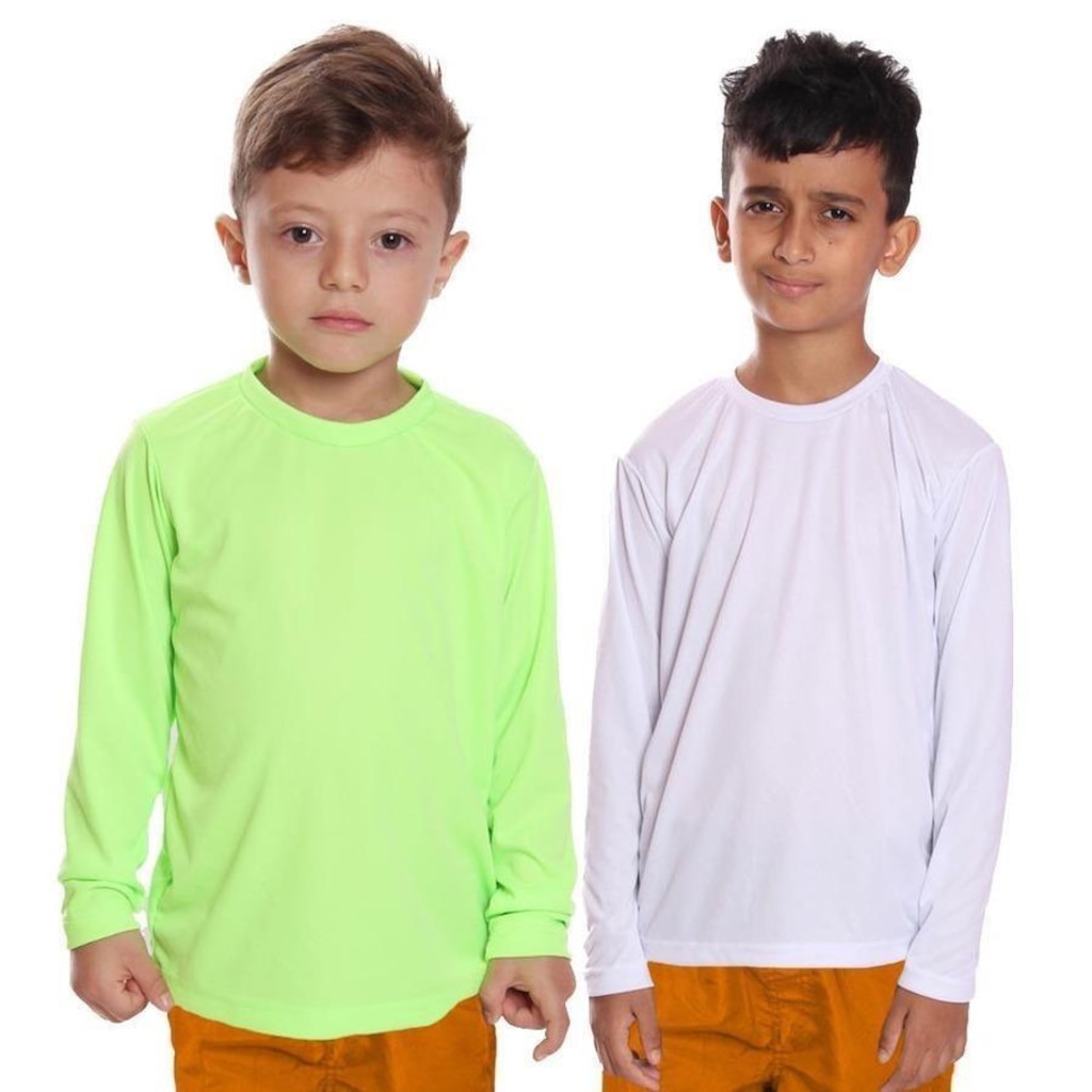 Kit Camisetas Manga Longa Dellas Fit Térmica - 2 Unidades - Infantil