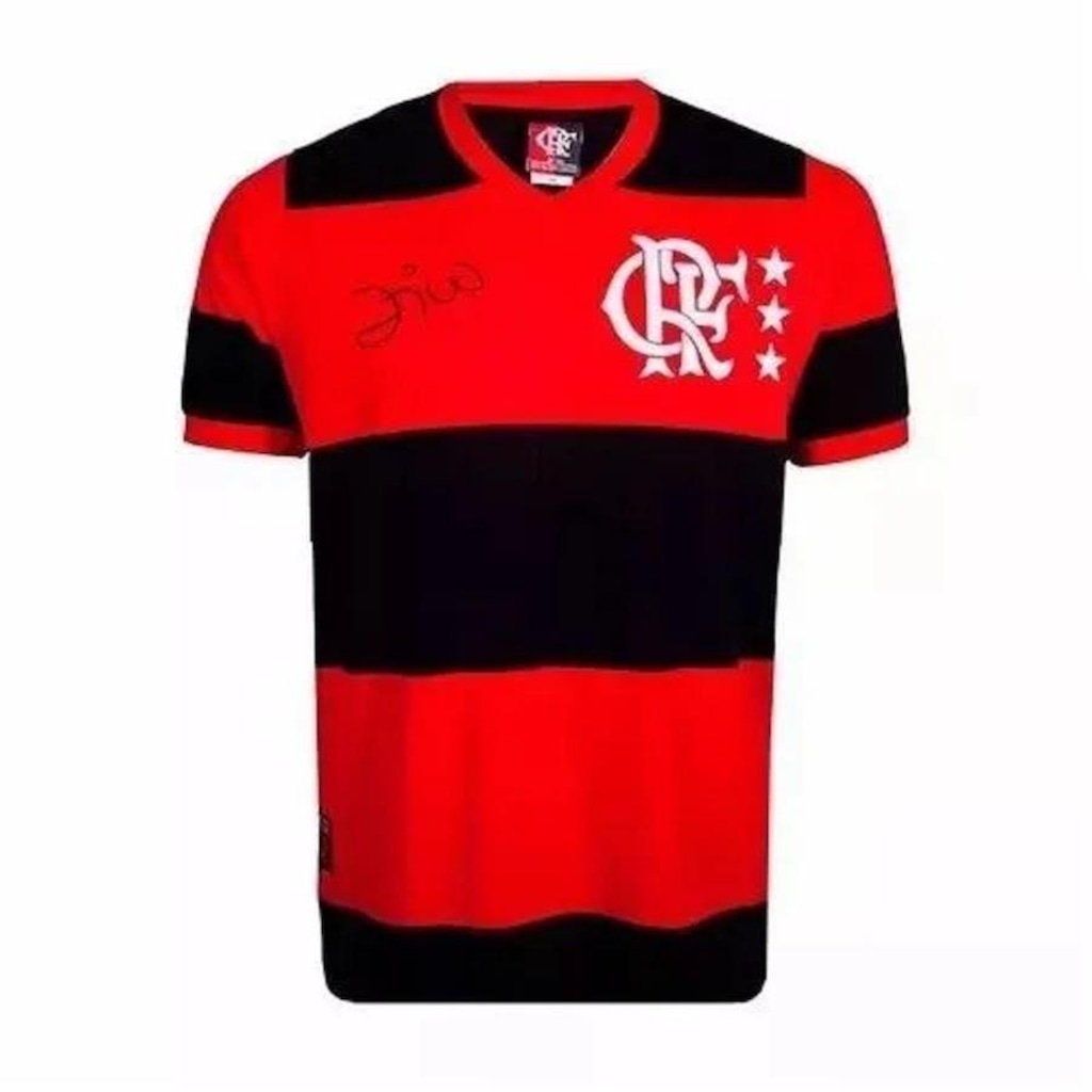 Camisa do Flamengo Braziline Zico Lib 81 - Masculina - Foto 1