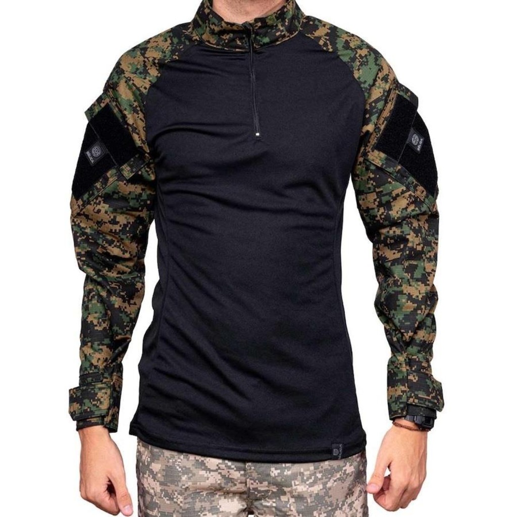 Camiseta Bélica Combat Shirt Steel Marpat com Proteção UV50 - Masculina - Foto 1