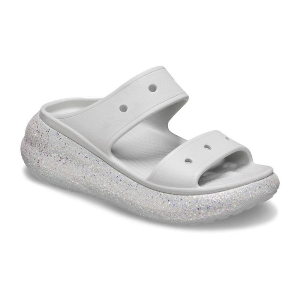 Sandália Crocs Classic Crush Glitter Sandal Atmosphere - Feminina