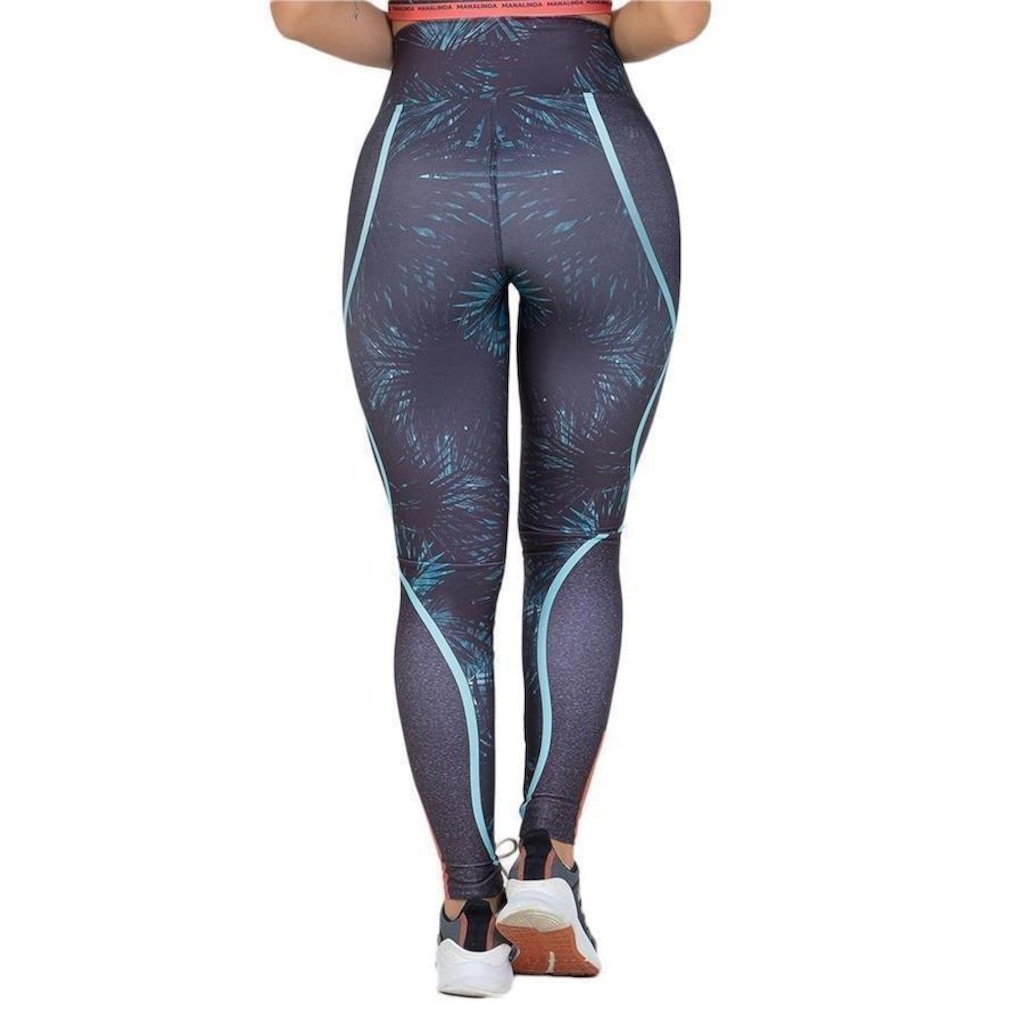 Imagem 2 do produto Calça Legging Manalinda Black & Blue - Feminina