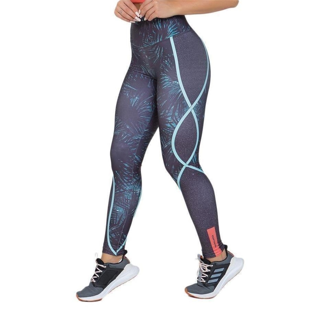 Imagem 3 do produto Calça Legging Manalinda Black & Blue - Feminina