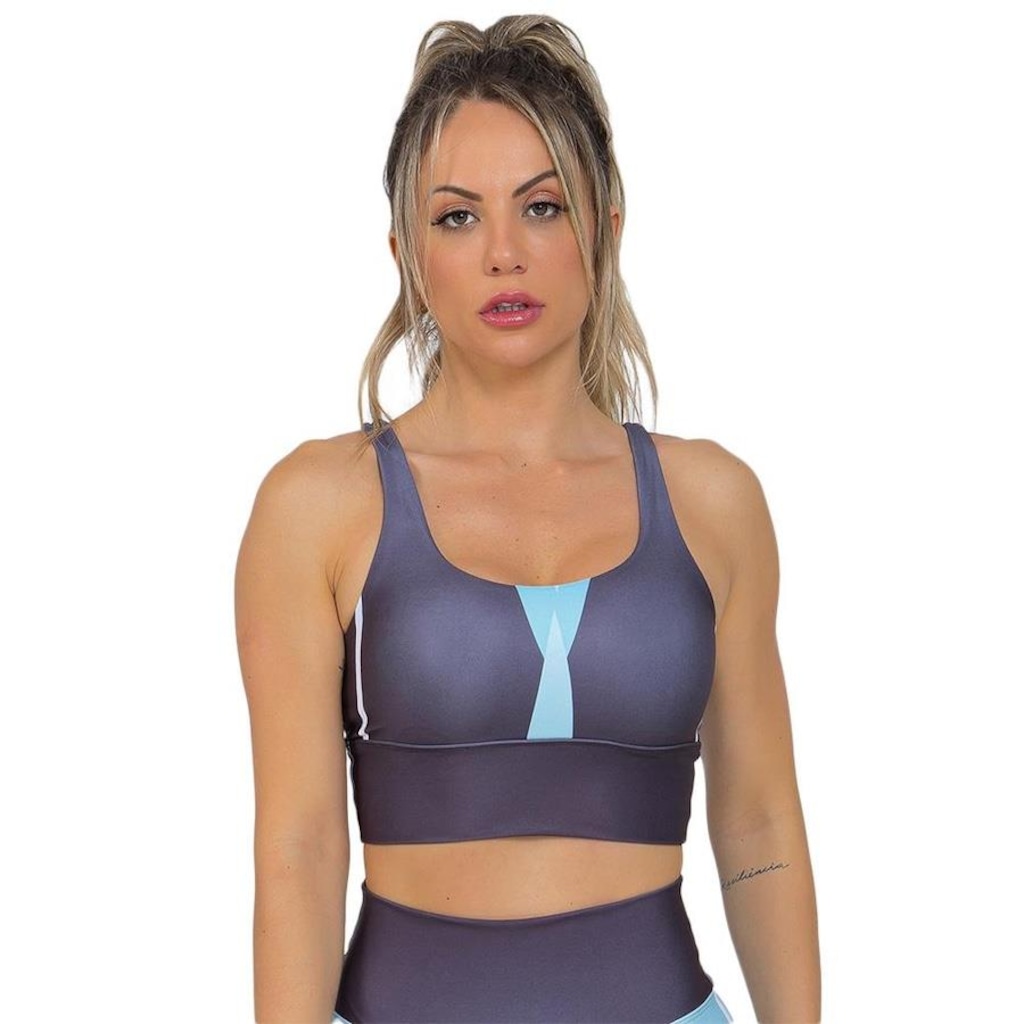 Top Fitness Manalinda Black Stripes - Feminino