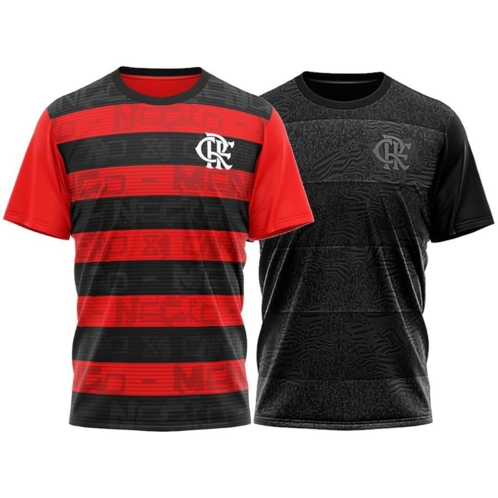 Kit Camisas do Flamengo Braziline - Shout + Confirm - 2 Unidades - Masculina