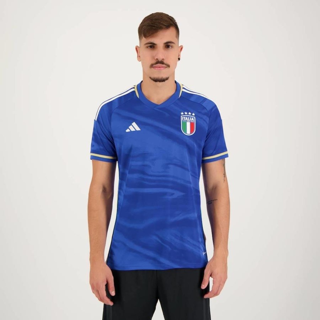 Camisa Itália Home 2023 adidas - Masculina - Foto 1