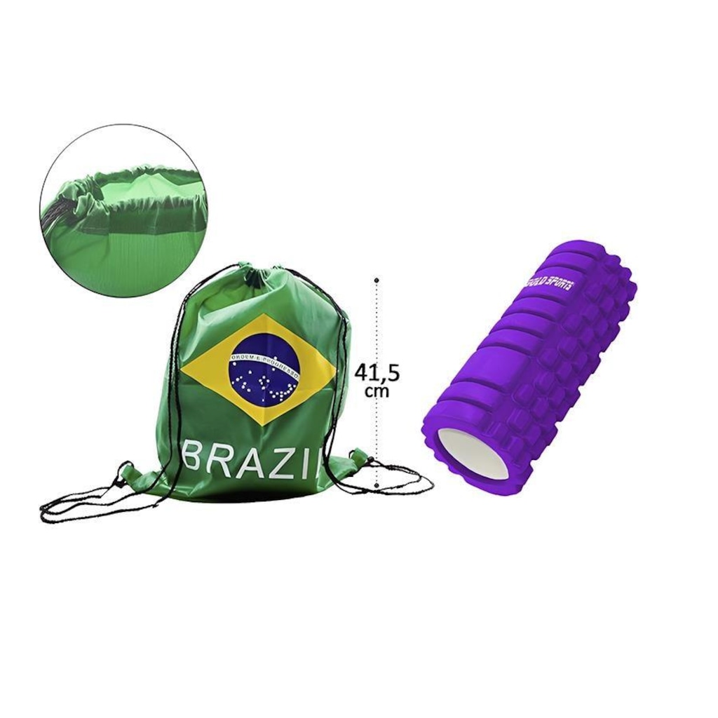 Imagem 2 do produto Rolo de Liberação Microfascial Gold Sports Pro II Yoga + Mochila do Brasil