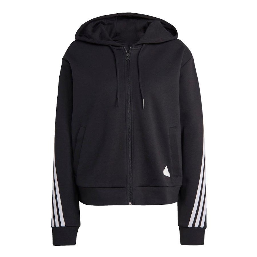 Jaqueta de Moletom com Capuz adidas Zíper Future Icons 3-Stripes - Feminina - Foto 1