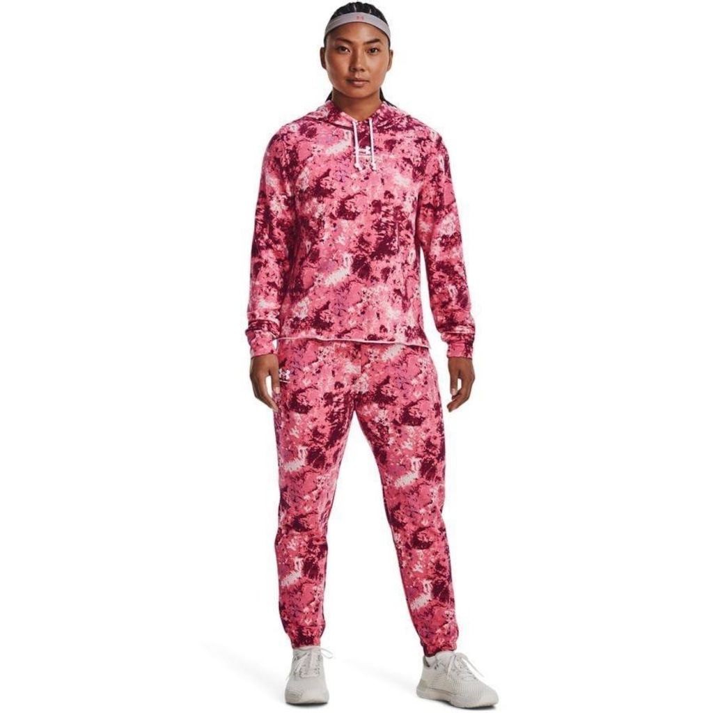 Imagem 4 do produto Blusão de Moletom Under Armour Rival Terry Print - Feminino
