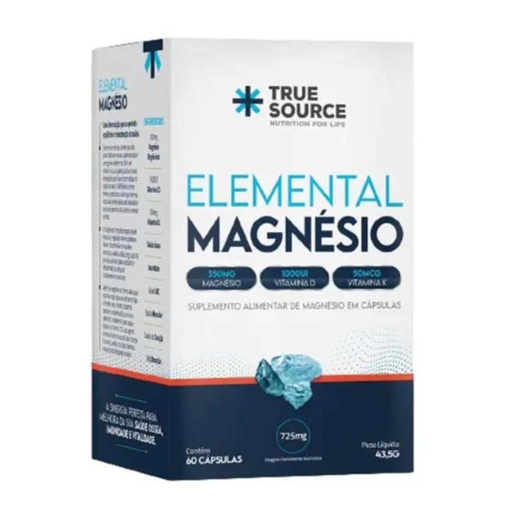 Elemental Magnesio True Source - 60 Capsulas - Foto 1