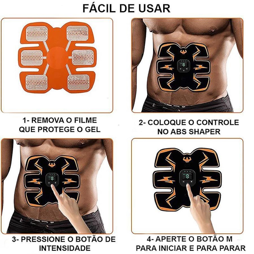 Imagem 4 do produto Tonificador Gold Sports Total Shape Turbo Usb Estimulador
