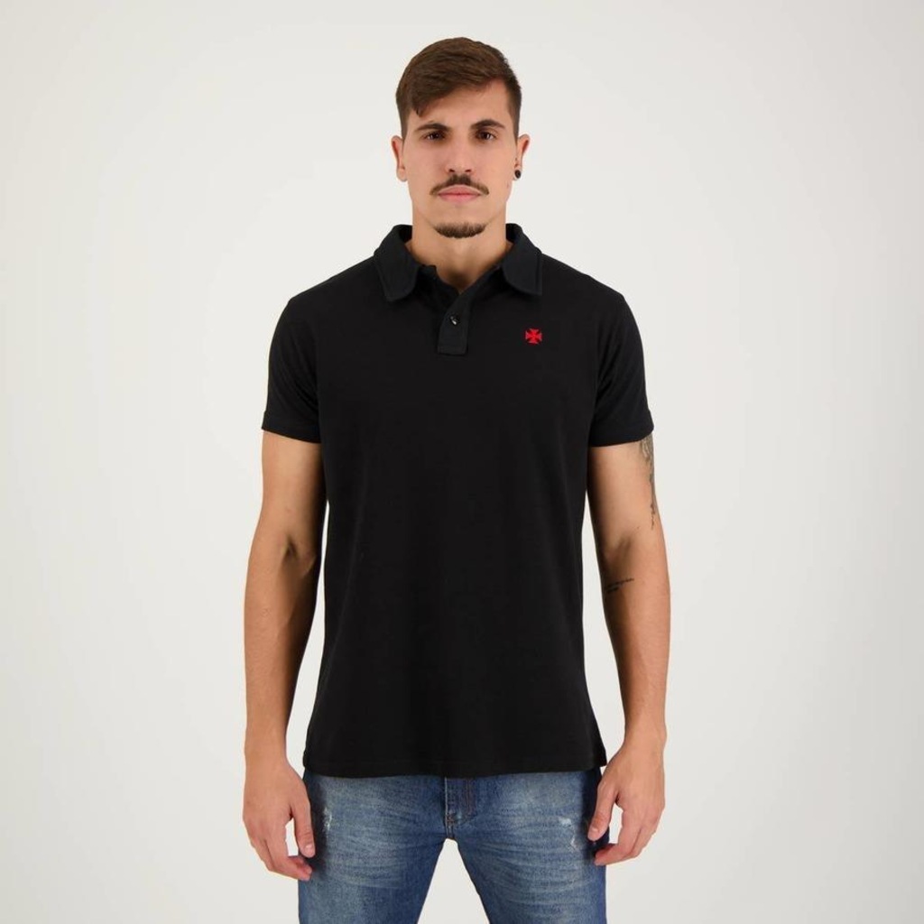 Camisa Polo do Vasco Patch Kappa - Masculina - Foto 1