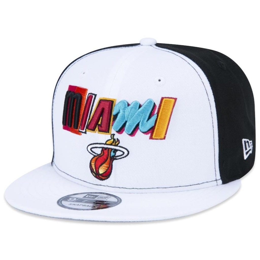Boné Aba Reta New Era 9FIFTY NBA City Edition Miami Heat Snapback - Adulto - Foto 1