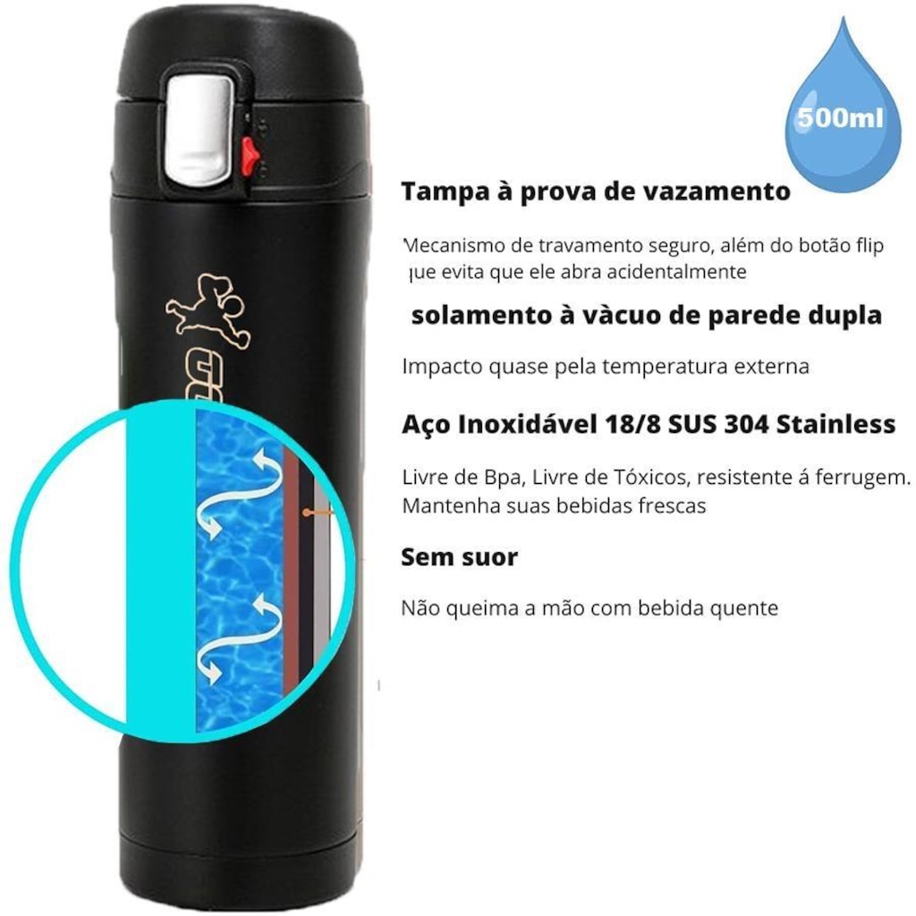 Imagem 3 do produto Garrafa Térmica Gold Sports Vibe - 500ml