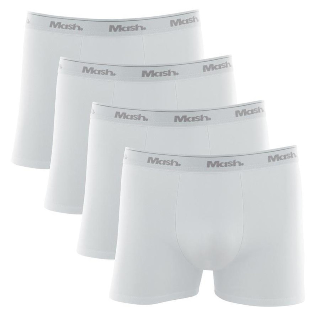 Kit Cueca Boxer Mash Algodão Elástico - 4 Unidades - Masculina