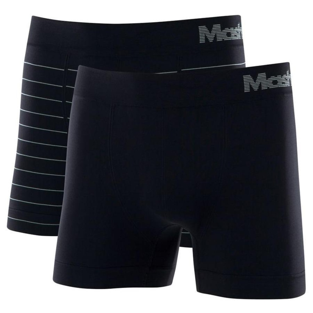 Cueca Boxer Mash Microfibra sem Costura - 2 Unidades - Adulto