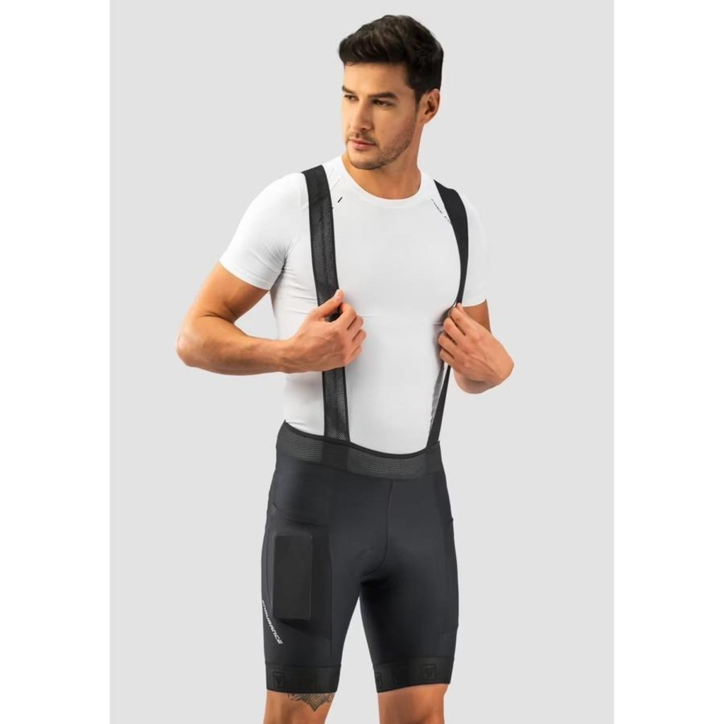 Imagem 3 do produto Bretelle de Ciclismo Free Force Endurance Gel + Meia Cano Médio ERT 38 a 42 - Masculino