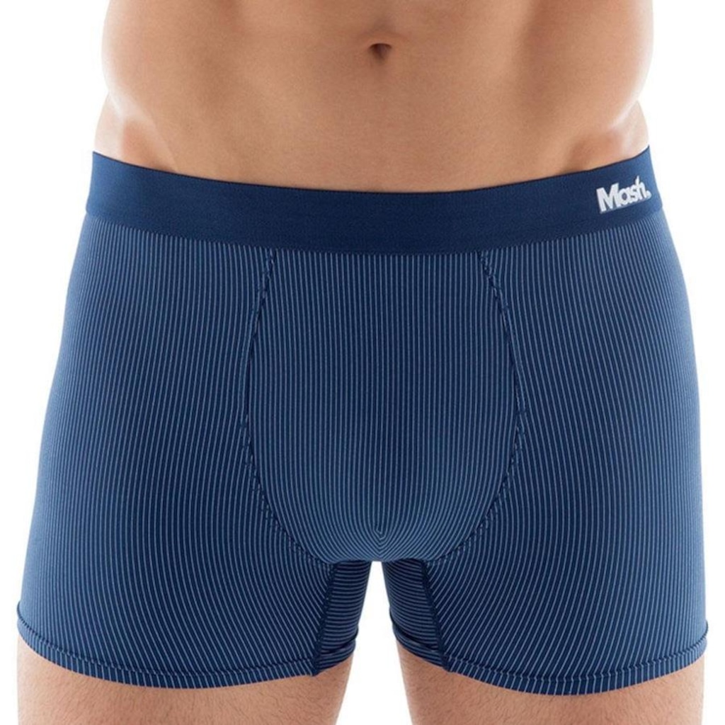 Cueca Boxer Mash Risca de Giz Microfibra Elástico - Adulto