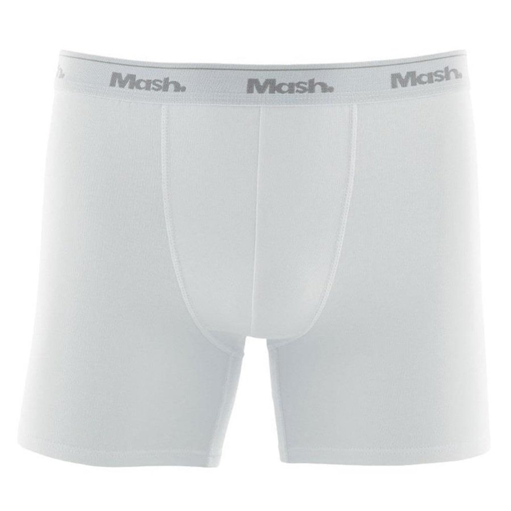 Cueca Boxer Longa Mash Algodão Cotton Elástico - Adulto