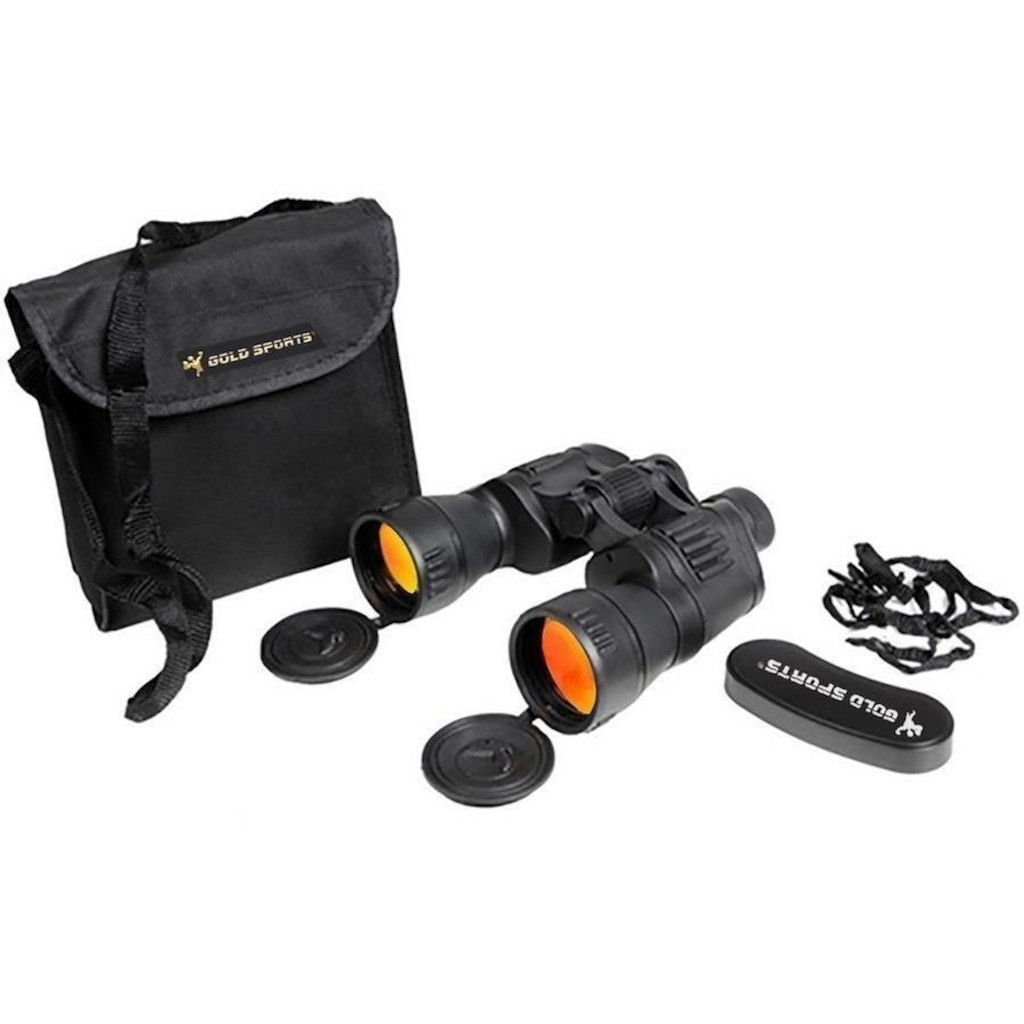 Binóculo Emborrachado Gold Sports Combat Alcance Até 1km - Zoom x10 - Objetiva 1000mm - 20x80