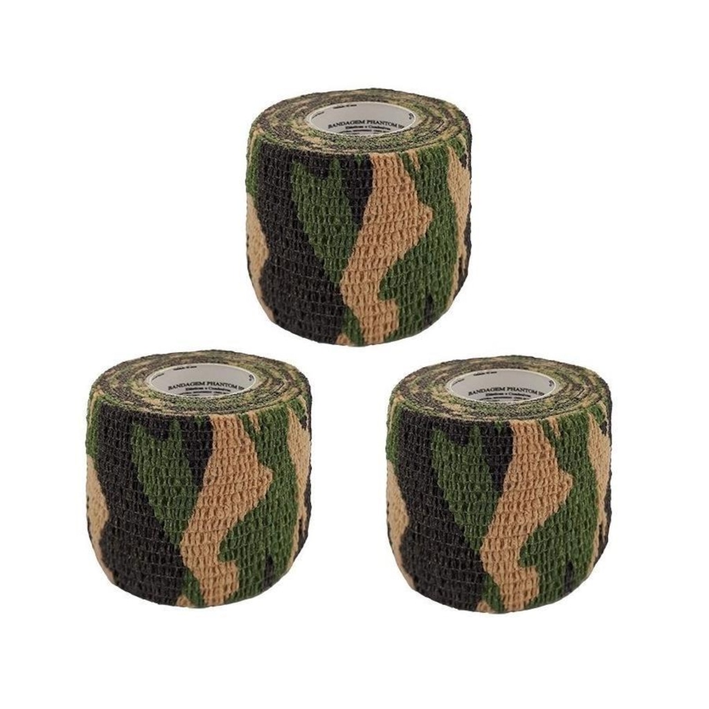 Kit Fita Elástica de Proteção Phantom HK Tape 5cm - 3 Unidades