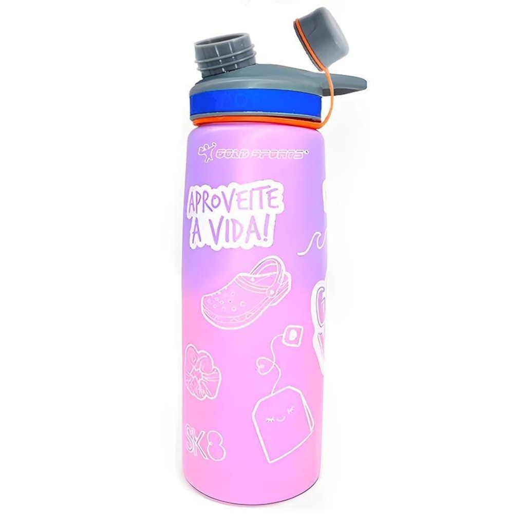 Imagem 3 do produto Garrafa Térmica Gold Sports Good Happy - 750ml