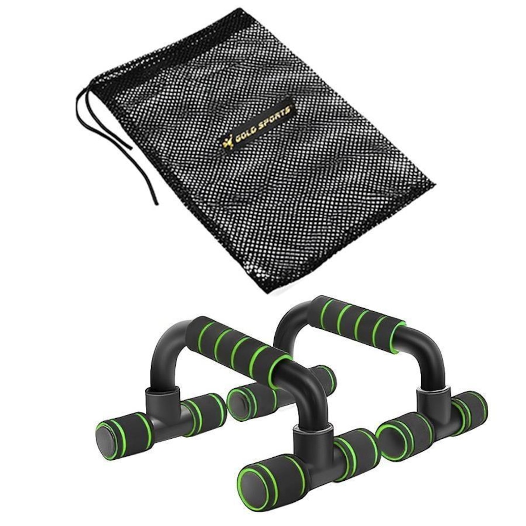 Apoio para Flexão Gold Sports Pro Ii - Par + Mesh Bag
