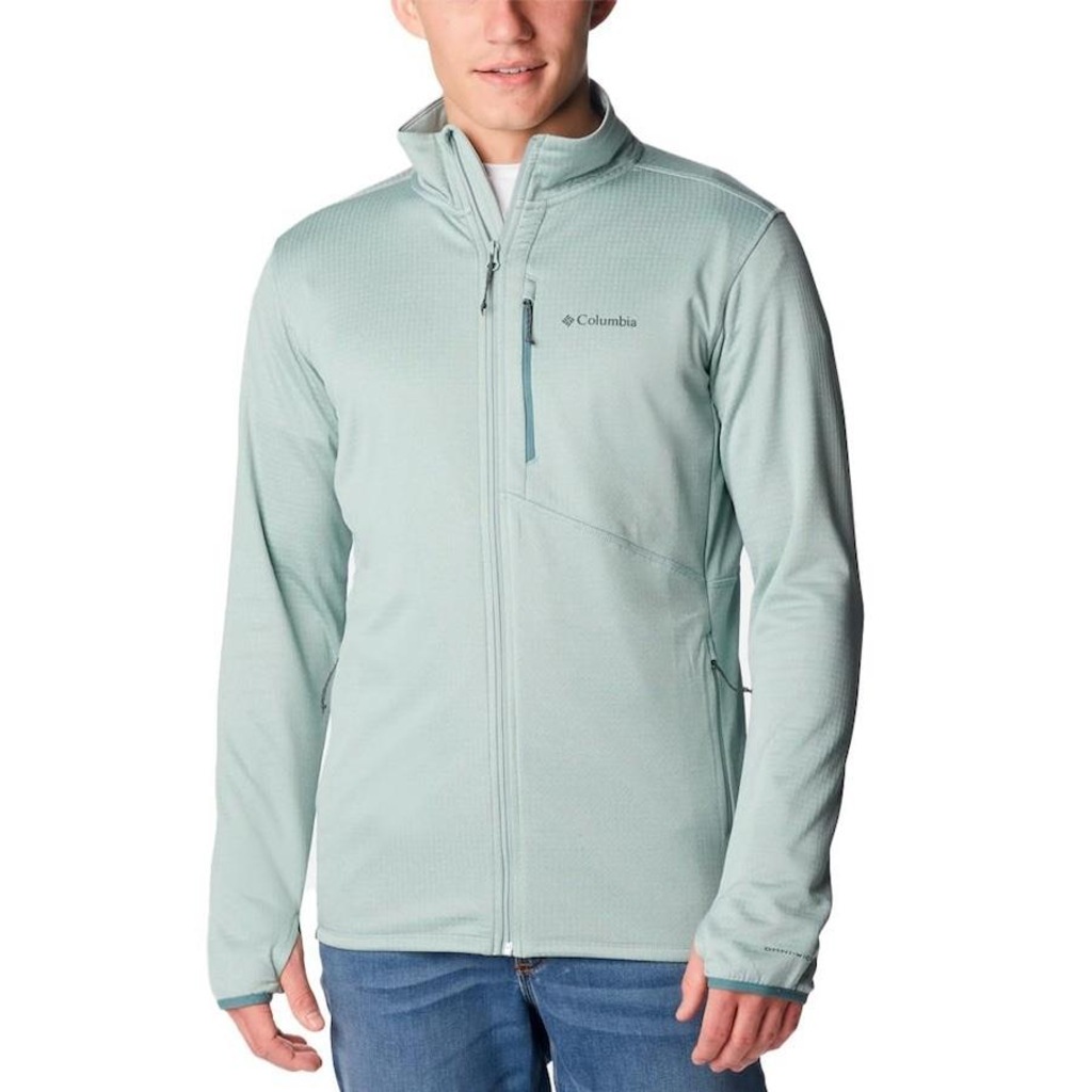 Jaqueta Columbia Park View? Full Zip Fleece Verde - Masculina