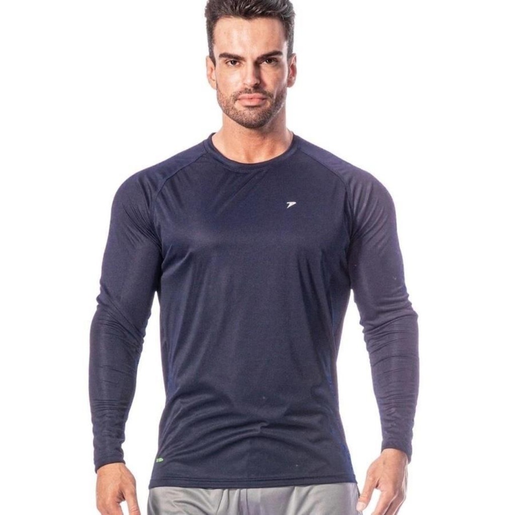 Camiseta Poker com Fator Proteção Uv50+ Manga Longa - Masculina