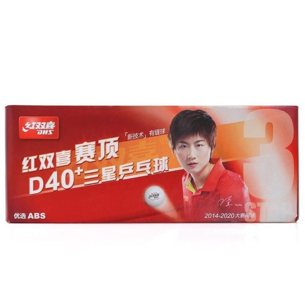 Kit de Bolas de Tênis de Mesa DHS 40+ ITTF Profissional 3 Estrelas - 10 Unds