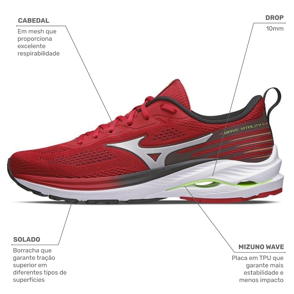 Imagem 2 do produto TÊNIS MIZUNO WAVE VITALITY 4 - MASCULINO