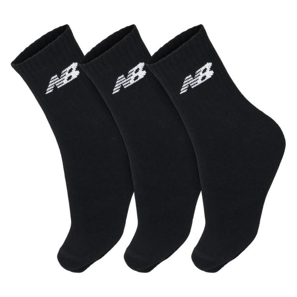 Kit Meias New Balance Lifestyle Basic com 3 Pares - 39 a 42 - Adulto
