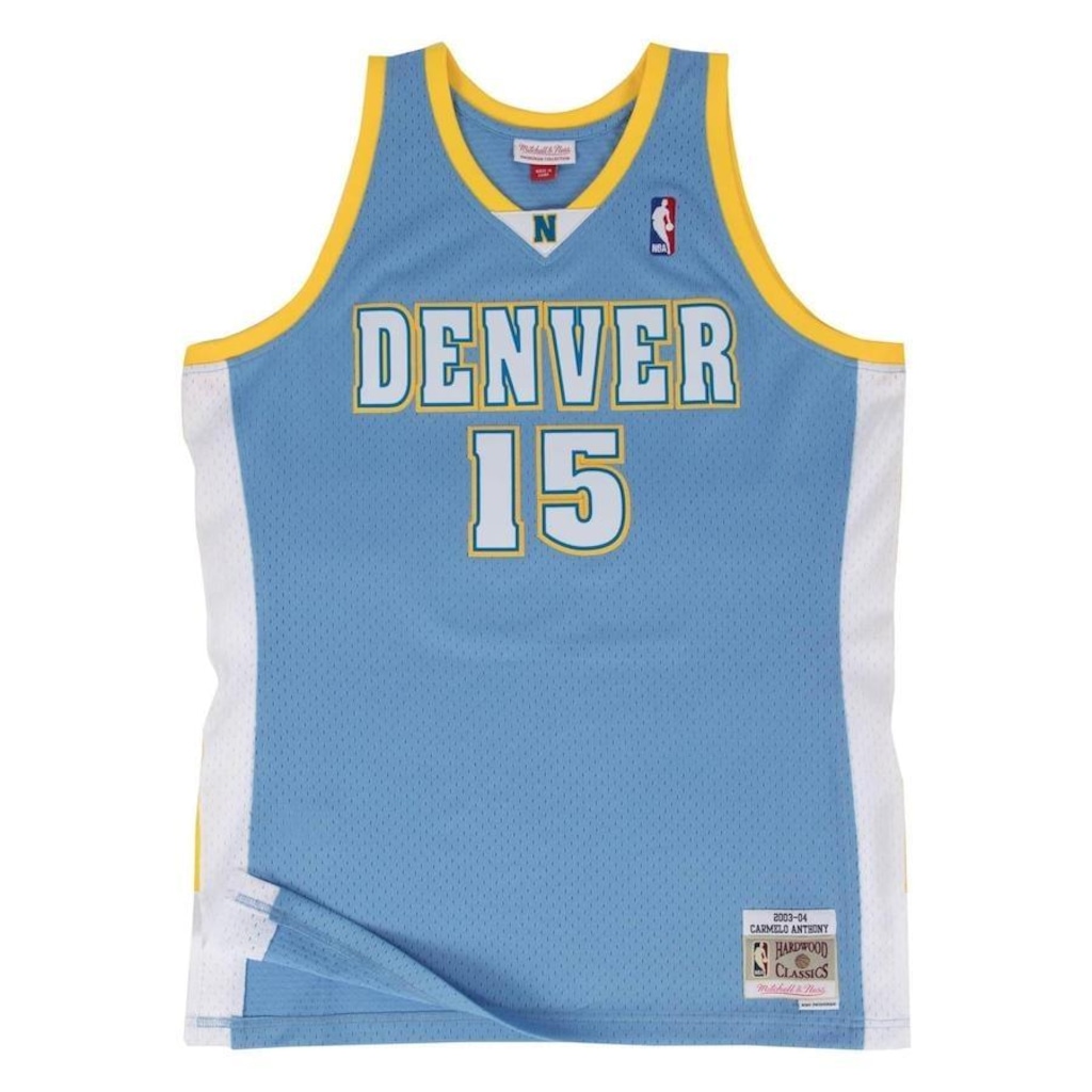 Camiseta Regata Mitchell & Ness NBA Swingman Jersey Road Denver Nuggets Carmelo Anthony - Masculina - Foto 1