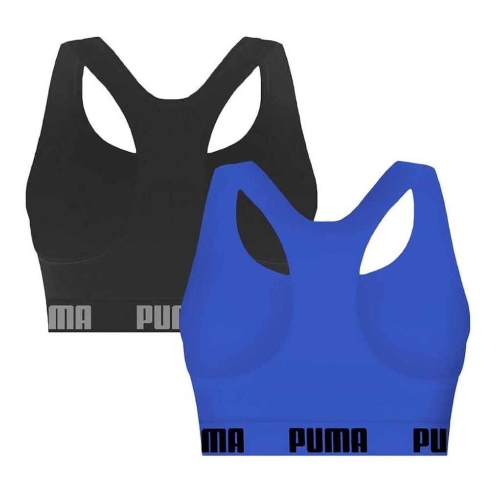 Imagem 2 do produto Kit Top Puma Nadador Sem Costura - Feminino - 2 Unidades