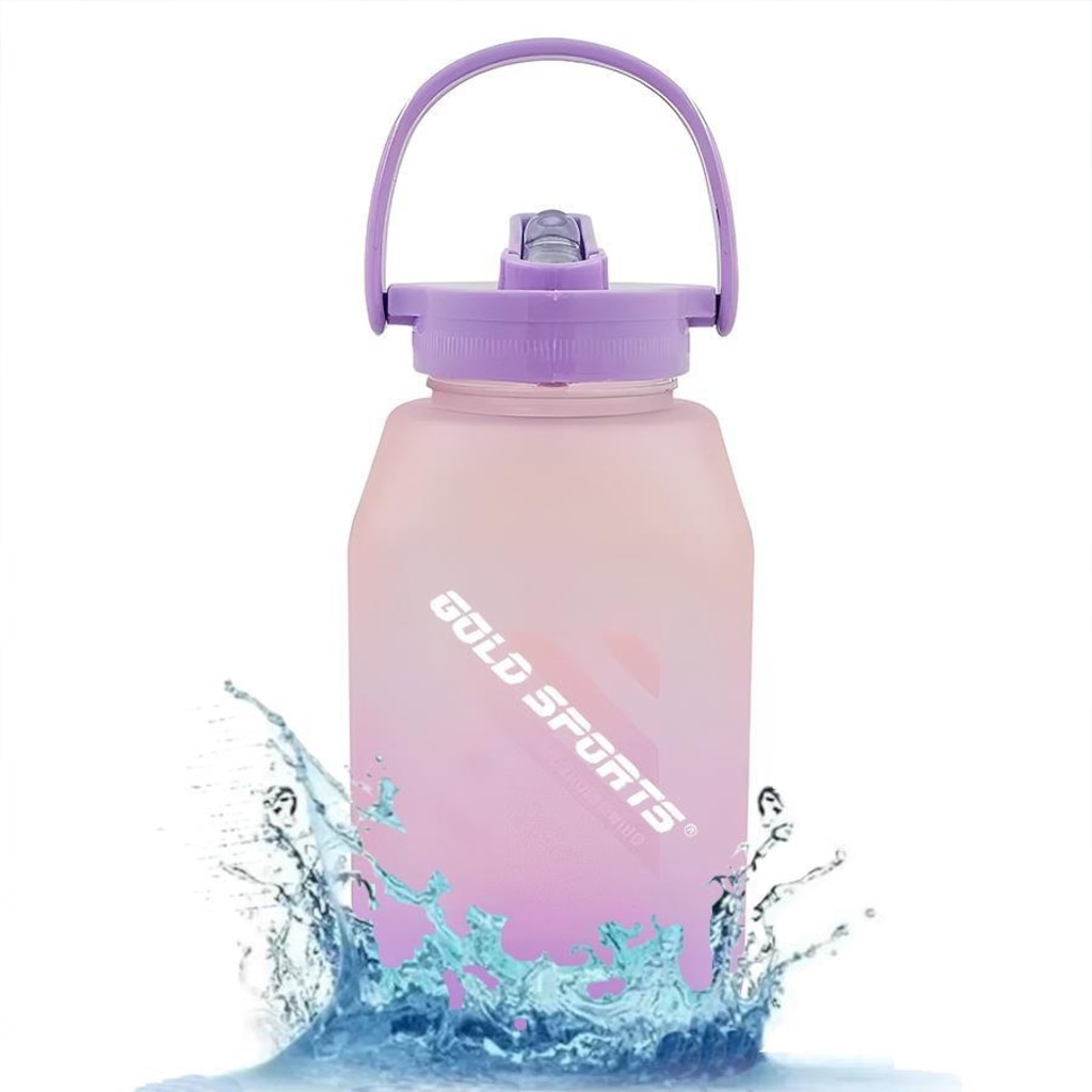 Imagem 2 do produto Garrafa Squeeze Gold Sports Cubo Emborrachada - 1Litro
