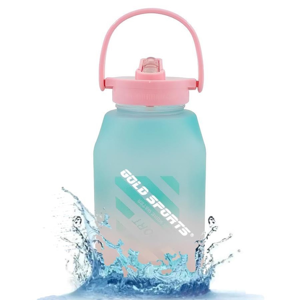 Imagem 2 do produto Garrafa Squeeze Gold Sports Cubo Emborrachada - 1Litro