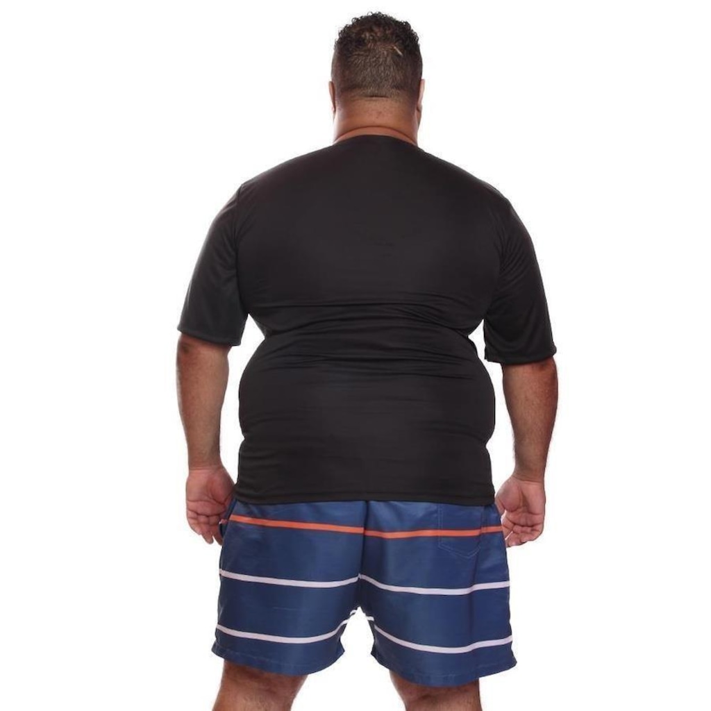 Imagem 4 do produto Kit de Camisas Térmica Dellas Fit Dry Fit Plus Size com Proteção Solar Uv - 2 Unidades - Masculina