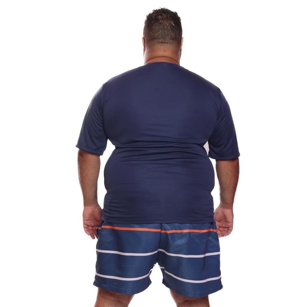 Imagem 5 do produto Kit de Camisas Térmica Dellas Fit Dry Fit Plus Size com Proteção Solar Uv - 2 Unidades - Masculina