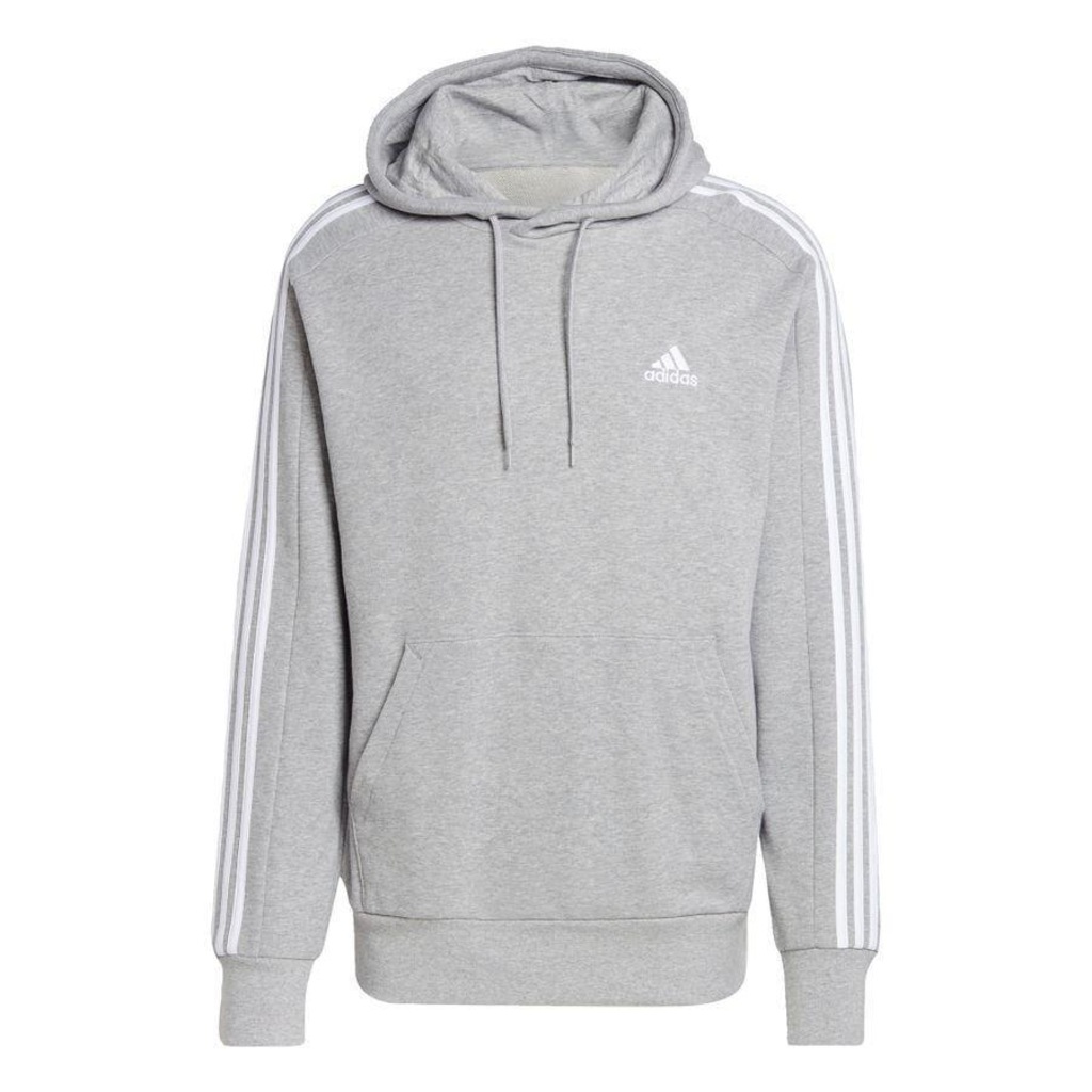 Blusão de Moletom com Capuz adidas 3 Listras - Masculino - Foto 1