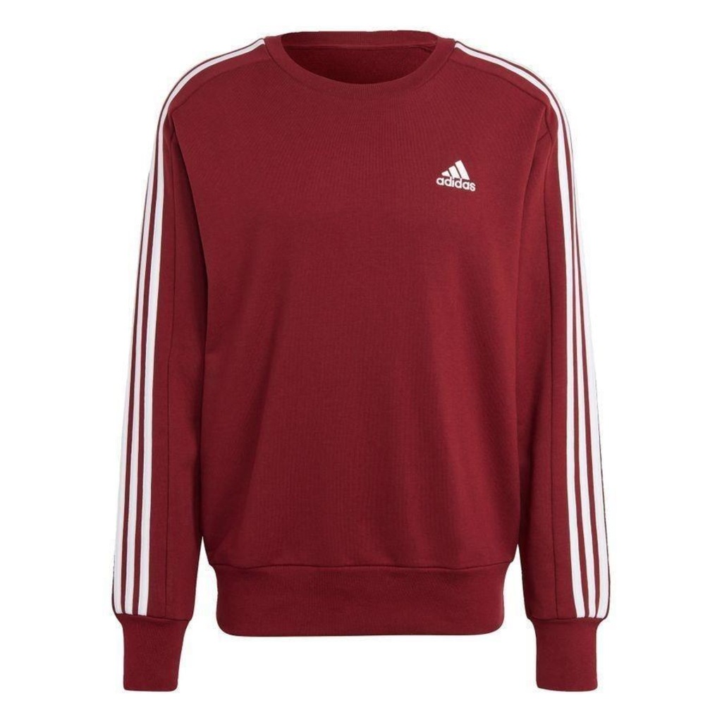 Blusão de Moletom sem Capuz adidas Essentials 3-Stripes - Masculina - Foto 1