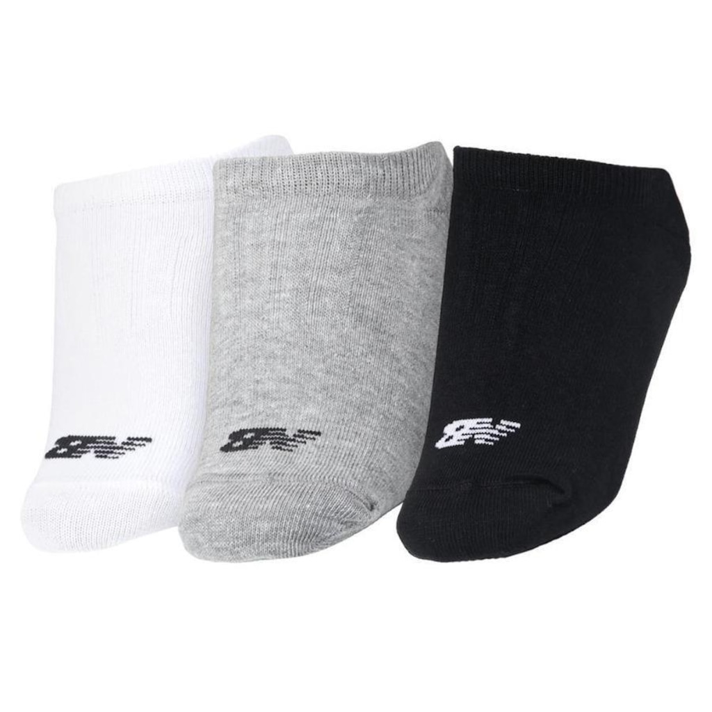 Imagem 5 do produto Kit Meias Cano Baixo New Balance Lifestyle Basic - 3 Pares - 35 a 38 - Adulto