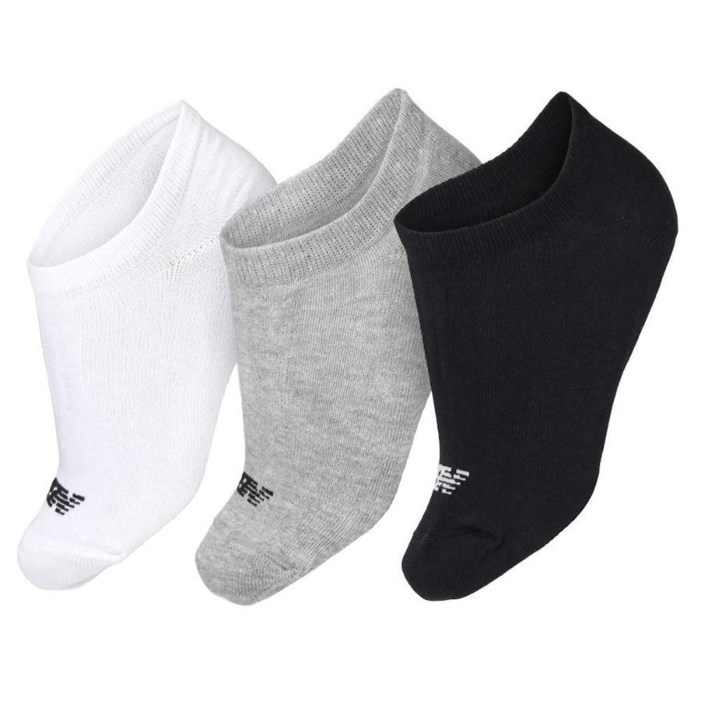 Imagem 1 do produto Kit Meias Cano Baixo New Balance Lifestyle Basic - 3 Pares - 35 a 38 - Adulto