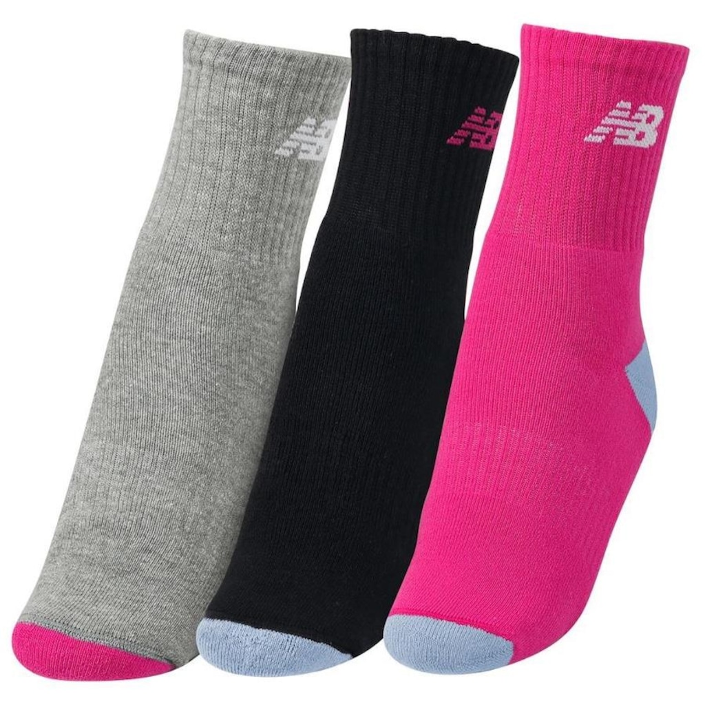 Imagem 5 do produto Kit Meias New Balance Lifestyle com 3 pares - 33 a 36 - Infantil