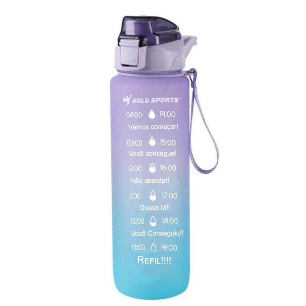 Garrafa Gold Sports Timer Mark - 1 Litro com Cartela de Adesivos