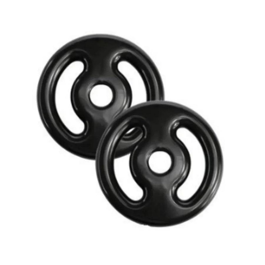 Par de Anilha Nova Era Emborrachada Vazada - 5Kg