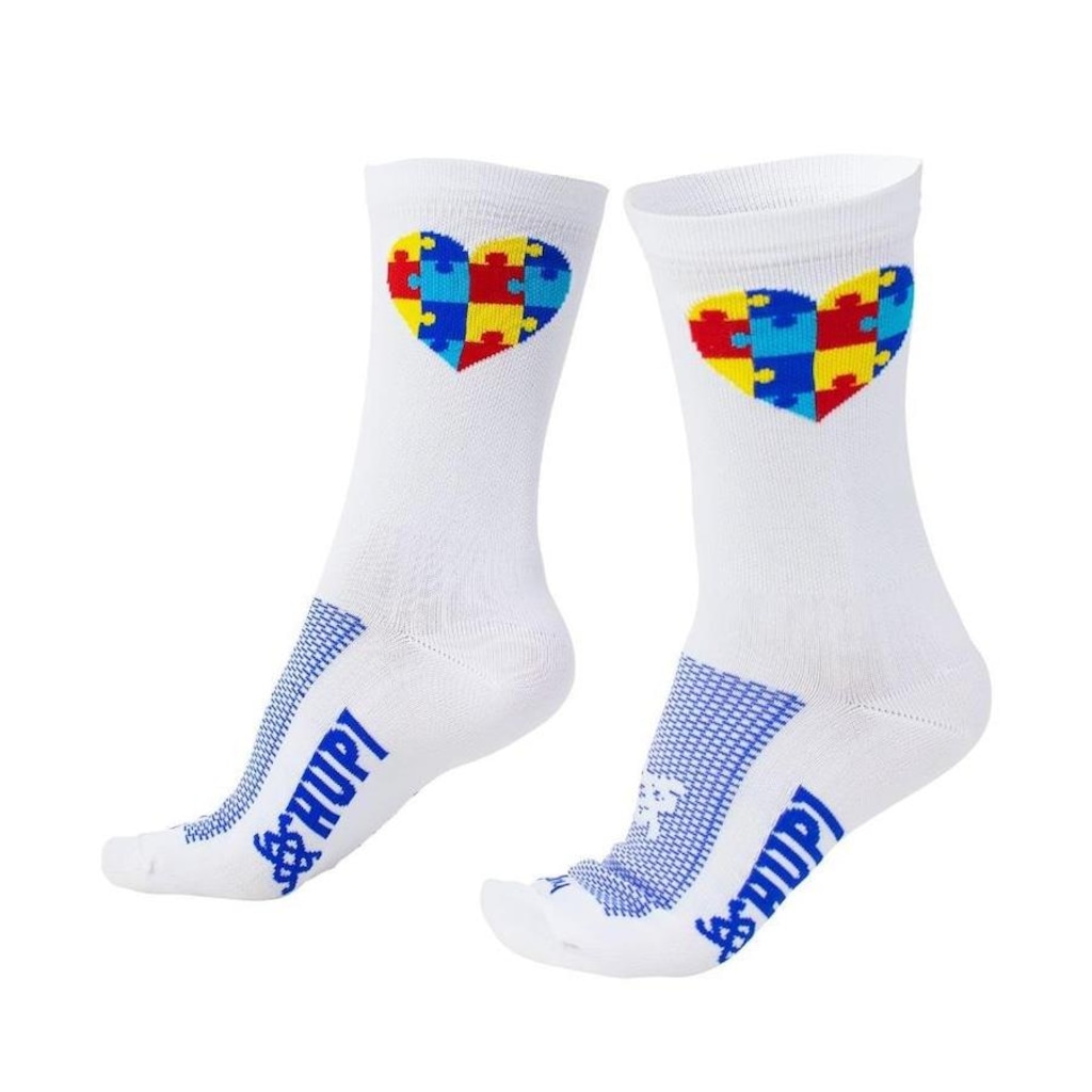 Imagem 4 do produto Meia Cano Alto HUPI Tea Autismo Heart - Unissex