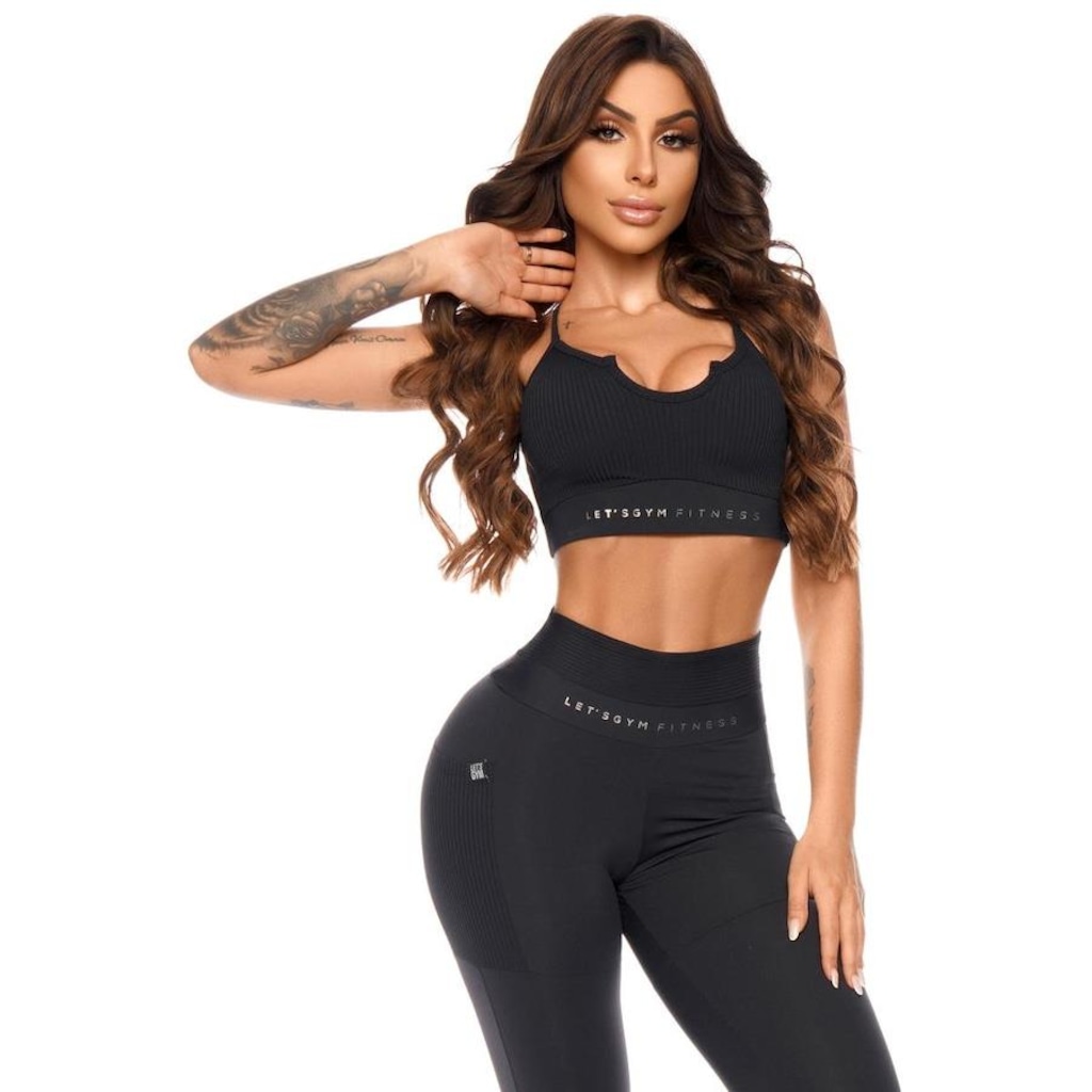 Top Fitness com Bojo Lets Gym Dimension - Feminino - Foto 1