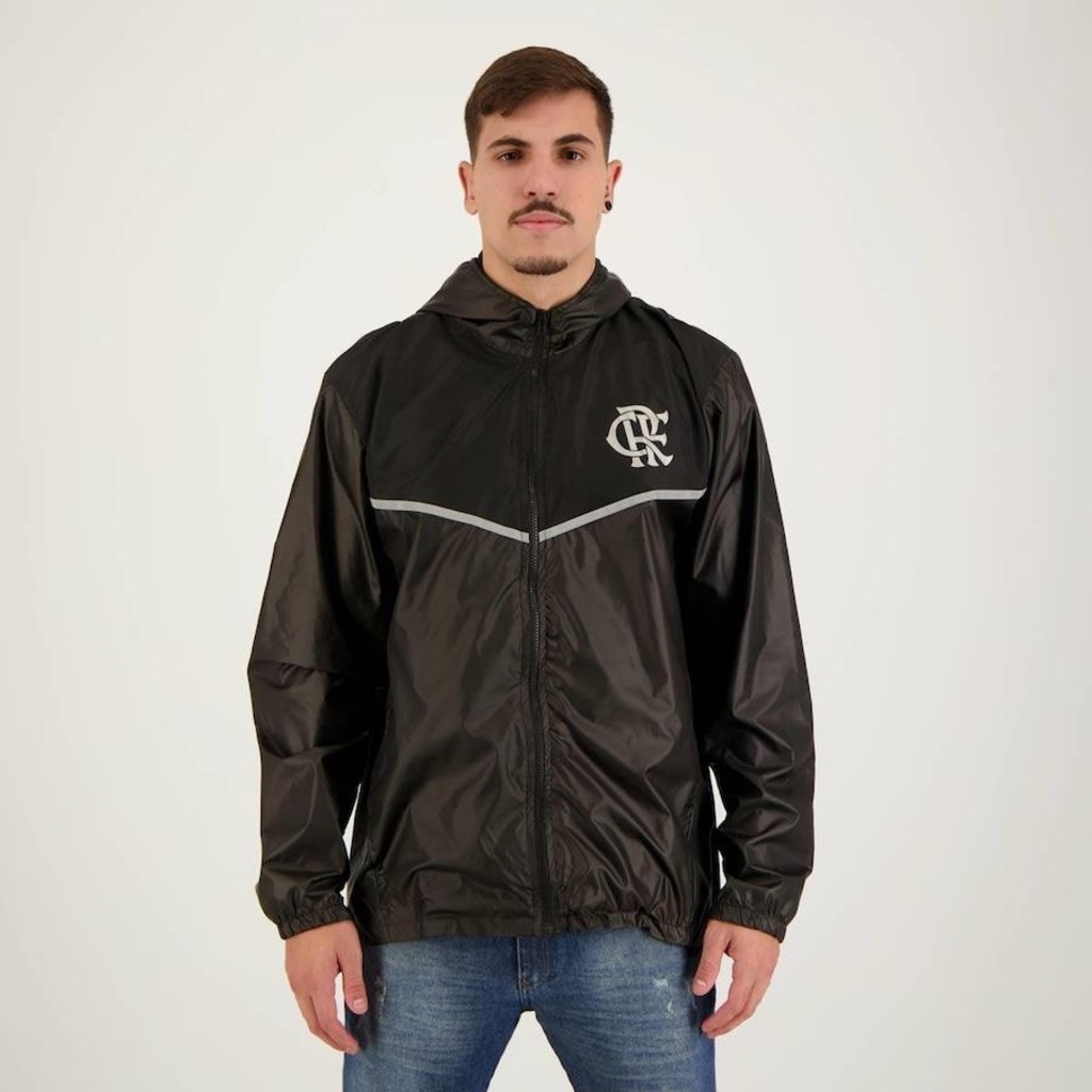 Jaqueta Corta Vento com Capuz do Flamengo Avatar Futfanatics - Masculina - Foto 1