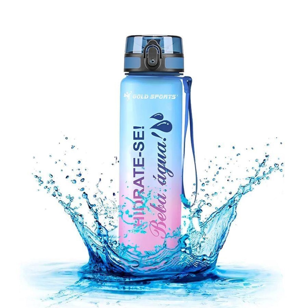 Imagem 2 do produto Garrafa Squeeze Gold Sports All Day Siliconada com Filtro - 1Litro